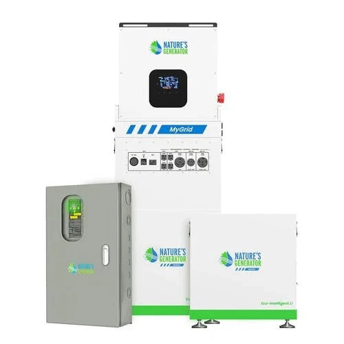 Natures Generator MyGrid 10K With Solar Battery + 50A Automatic Transfer Switch