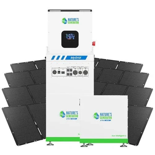 Natures Generator MyGrid 10K With Solar Battery + 8 x 400W Folding Solar Panel