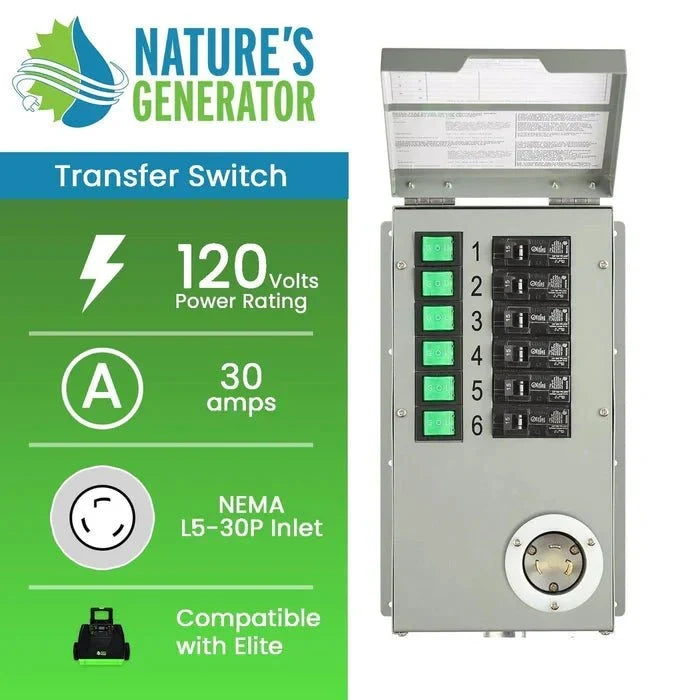 Natures Generator Power Transfer Switch Kit - Elite