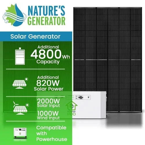 Natures Generator Powerhouse Power With Solar Panel