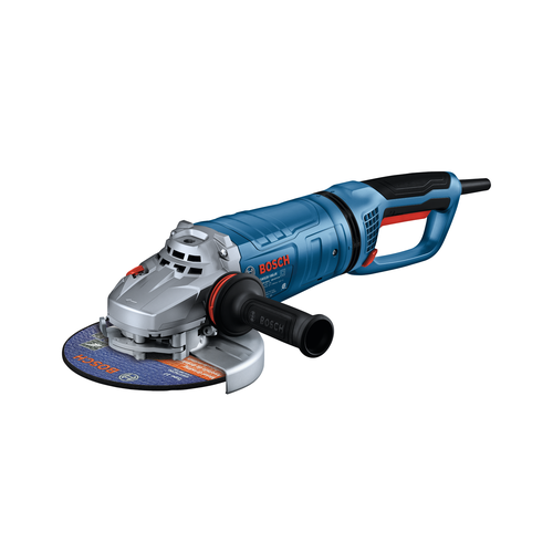 Bosch GWS25-180JR 7 In. Large Angle Grinder – 15 Amp w/ Lock-On Trigger Switch and Rotatable Main Handle