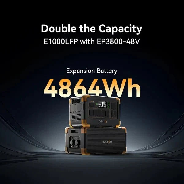 Pecron EP3800-48V 3840Wh Expansion Battery for E1500LFP/ E3600LFP/ E1000LFP/ E2400LFP/ F3000LFP