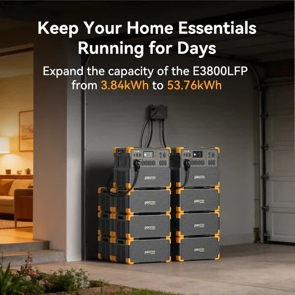 Pecron EP3800-48V 3840Wh Expansion Battery for E1500LFP/ E3600LFP/ E1000LFP/ E2400LFP/ F3000LFP