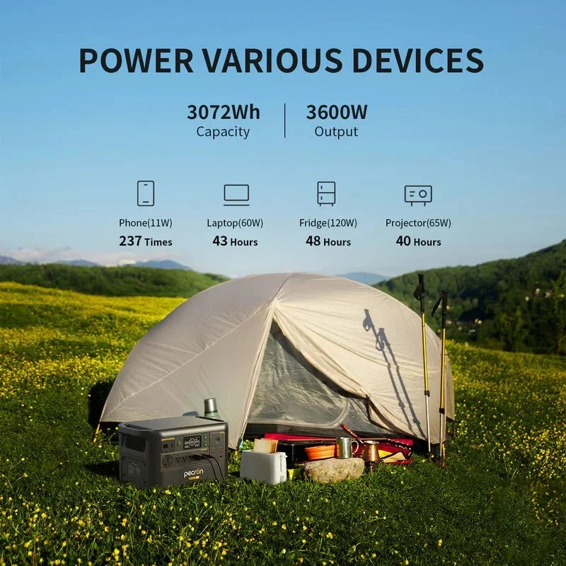 Pecron F3000LFP 3600W 3072Wh Portable Power Station