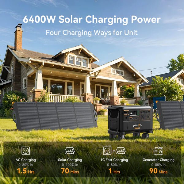 Pecron F5000LFP 7200W 5120Wh 120V/240V Portable Power Station