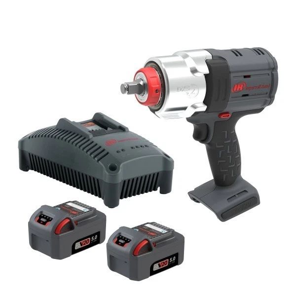 Ingersoll-Rand W7153-K22 Cordless Impact Wr Kit, two 20V 5.0Ah Batteries