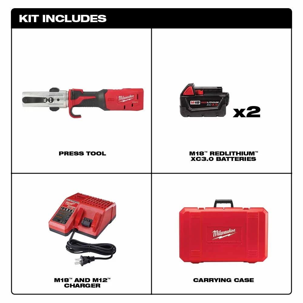 Milwaukee 2773-80L M18 FORCE LOGIC Long Throw Press Tool Kit