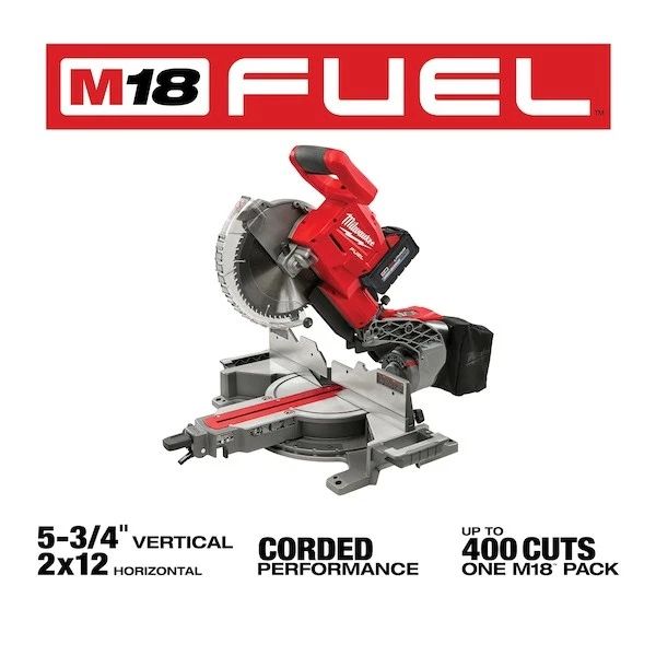 Milwaukee Tool 2734-21 M18 Fuel 10" Dual Bevel Sliding Compound Miter Saw