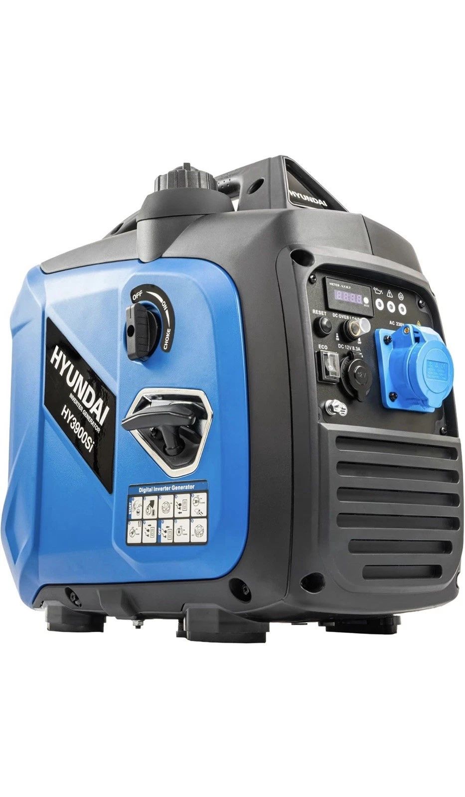 Hyundai 3.3kW / 3300W Petrol Inverter Generator, 3.0kW Continuous, Recoil Start
