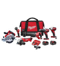 2696-26 Milwaukee M18 Cordless 6-Tool Combo Kit W/ Batteries Charger & Case NEW