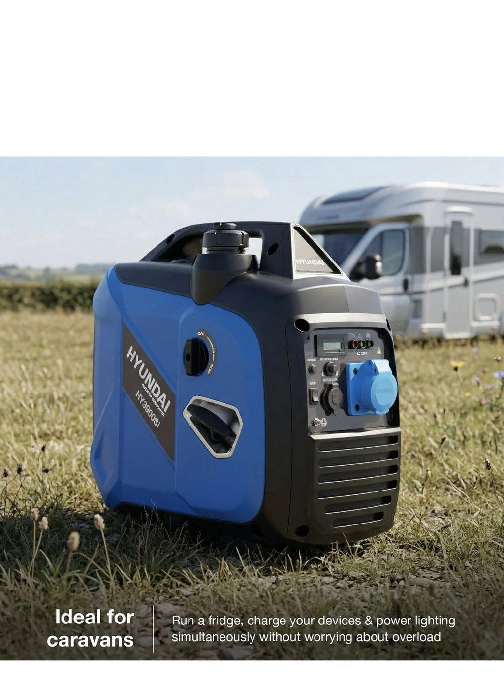 Hyundai 3.3kW / 3300W Petrol Inverter Generator, 3.0kW Continuous, Recoil Start