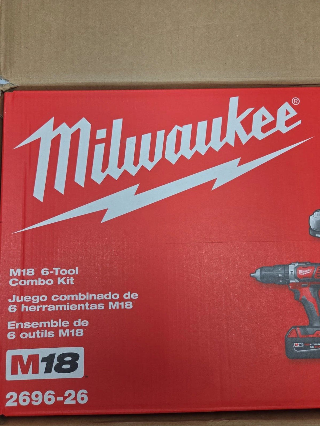 2696-26 Milwaukee M18 Cordless 6-Tool Combo Kit W/ Batteries Charger & Case NEW