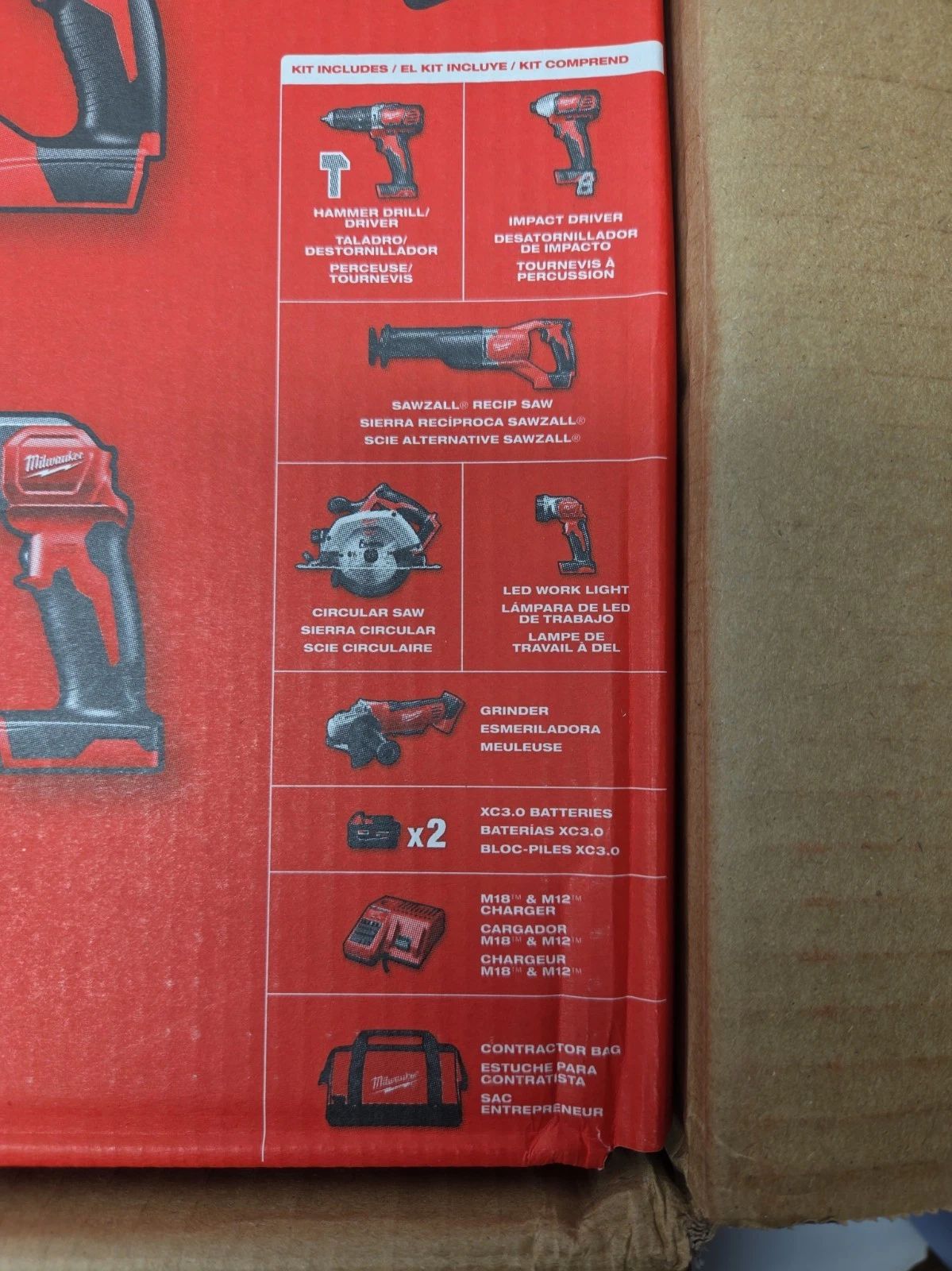 2696-26 Milwaukee M18 Cordless 6-Tool Combo Kit W/ Batteries Charger & Case NEW