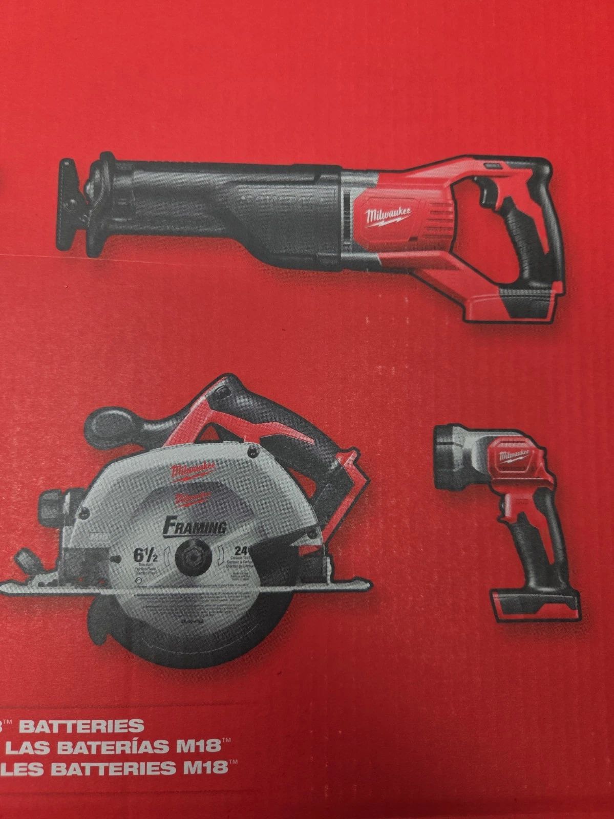 2696-26 Milwaukee M18 Cordless 6-Tool Combo Kit W/ Batteries Charger & Case NEW