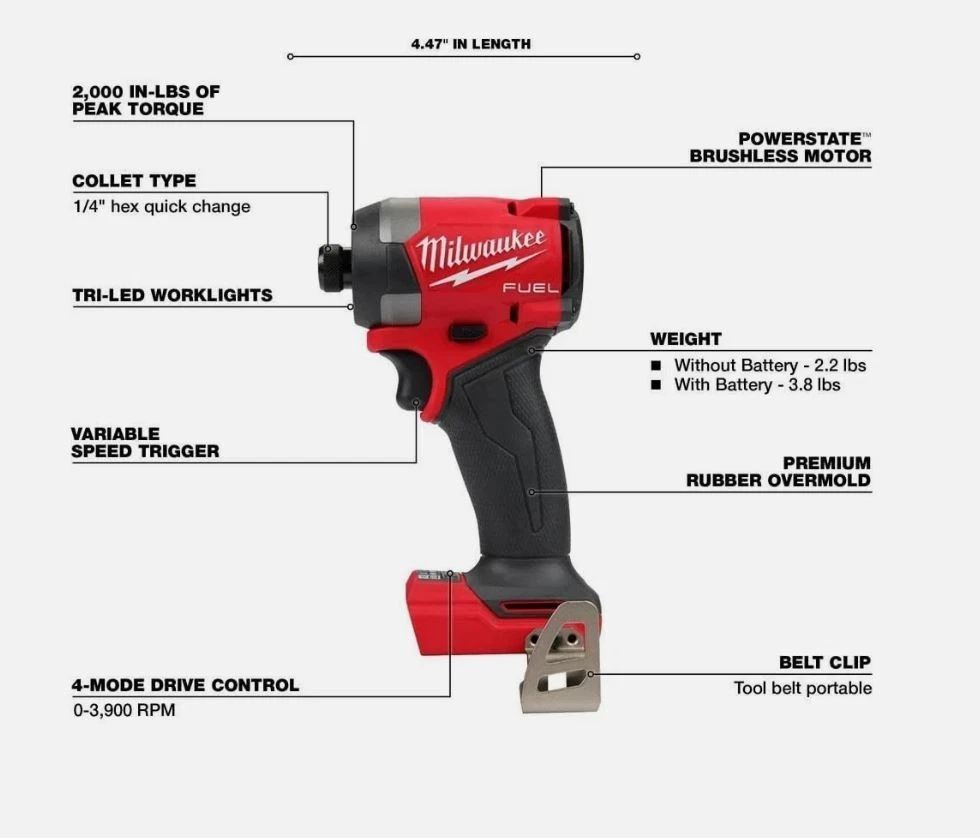 Milwaukee 3697-27 M18 FUEL 18V 7 Tool Cordless Lithium-Ion Combo Kit