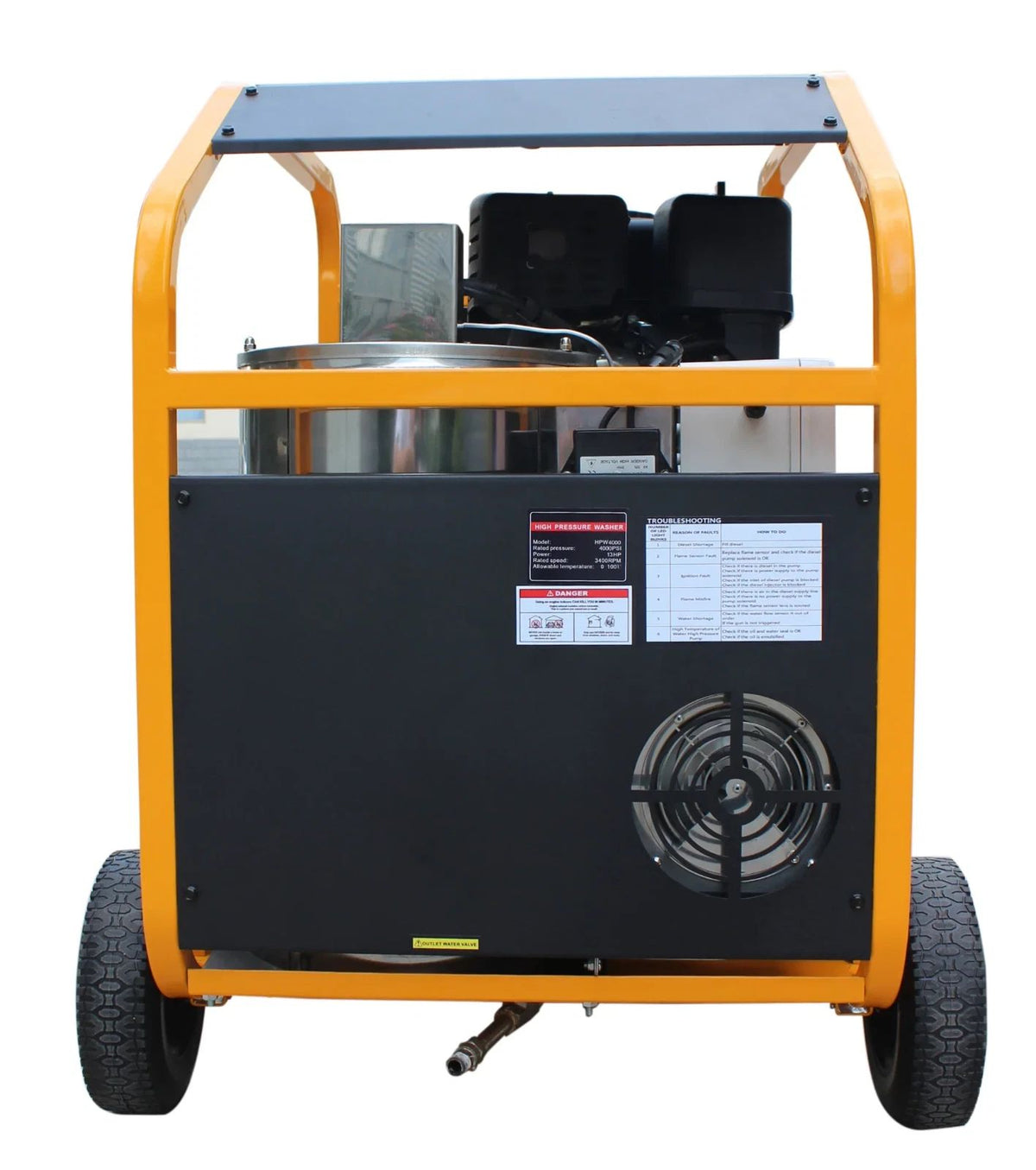 AGT 3000PSI Hot Water High Pressure Washer Machine 3 GPM 6.5 HP Diesel burner