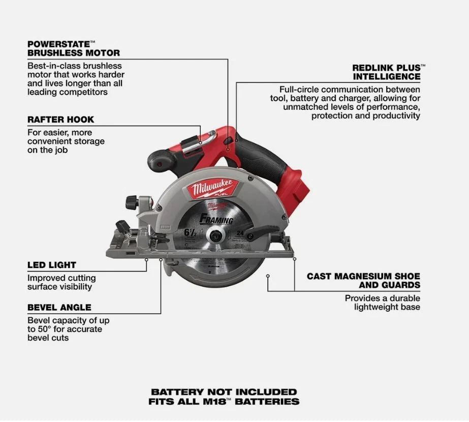 Milwaukee 3697-27 M18 FUEL 18V 7 Tool Cordless Lithium-Ion Combo Kit