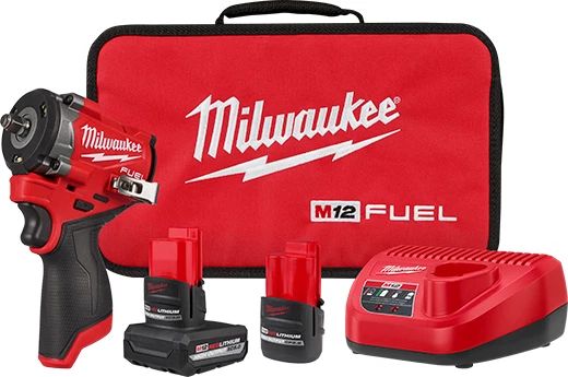 Milwaukee 2562-22 M12 FUEL Stubby 3/8" Impact Wrench Kit