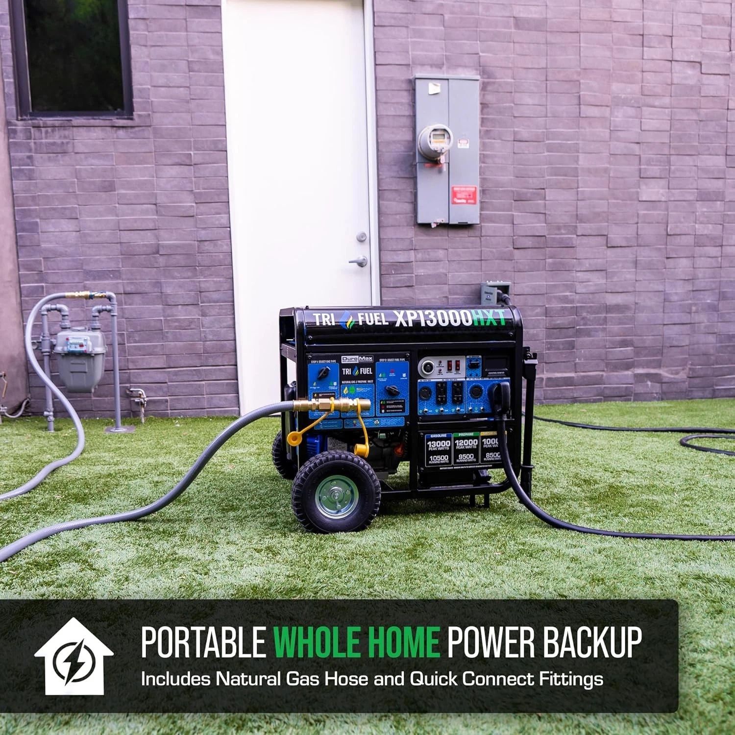 XP15000HXT 15,000 Watt Tri Fuel Portable Home Power Backup HXT Generator w/CO Al