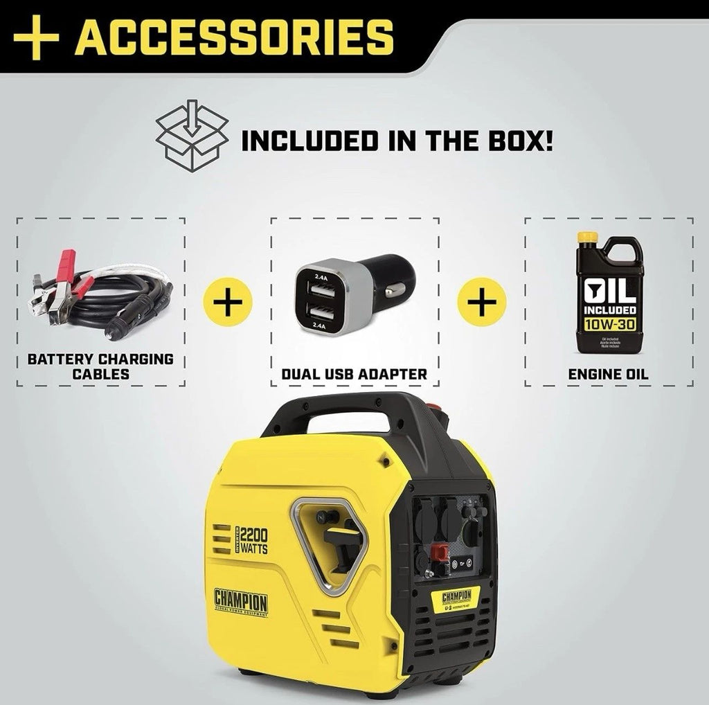 Champion 2200W Inverter Generator 240V Petrol Portable Parallel Ready 82001i-UK