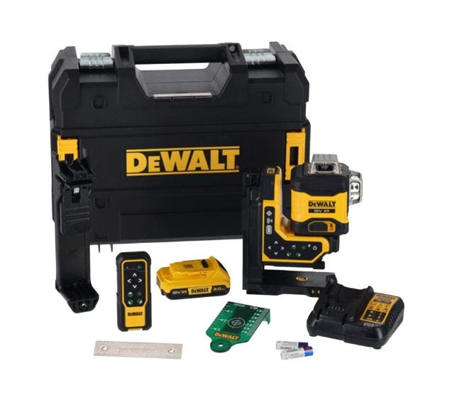 DEWALT DCLE34035D1 20V 3x360 Green Laser Level Remote Control 2.0Ah Kit