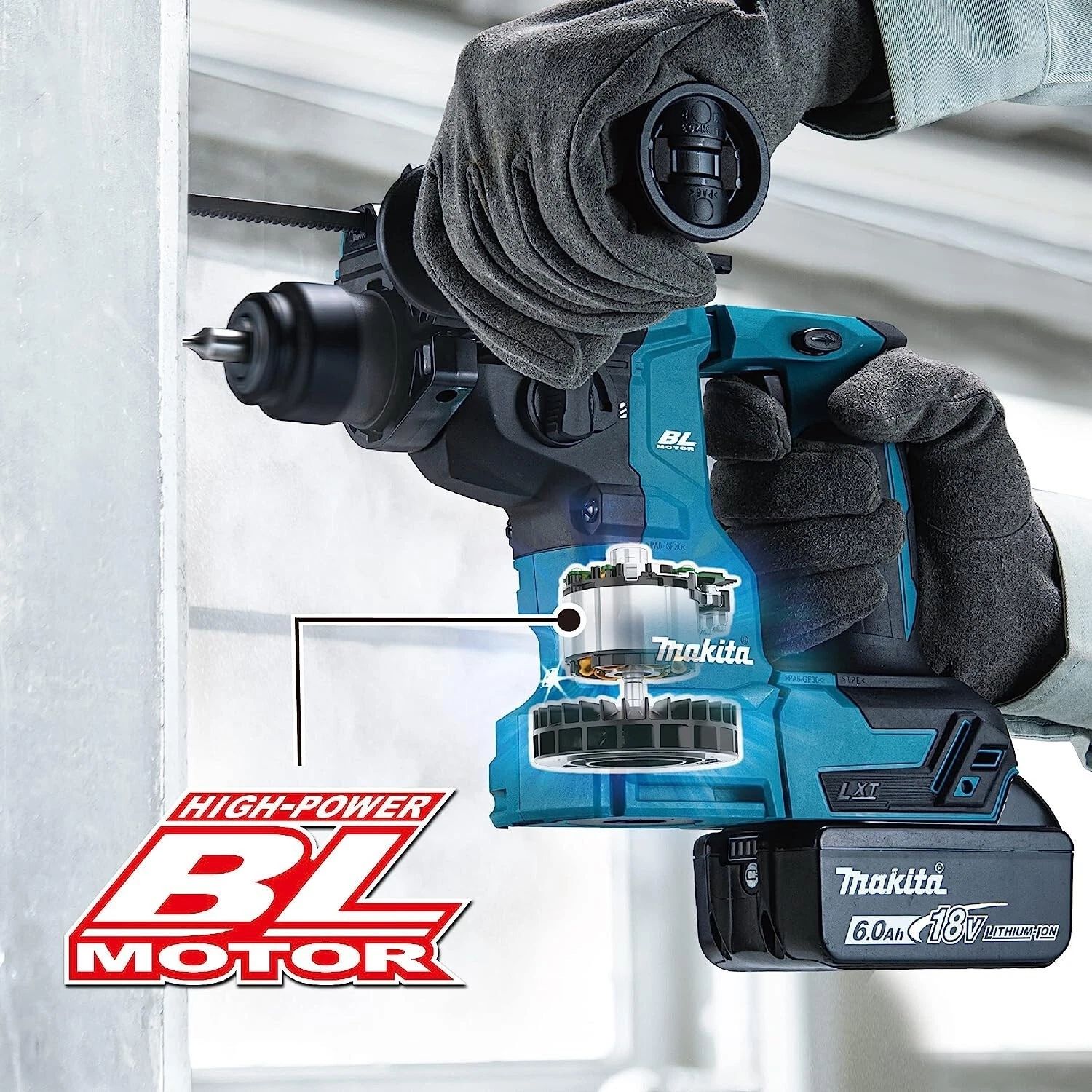 Makita HR183DZKV 18V 18mm Cordless Rotary Hammer DX16 Dust Collector Case Japan