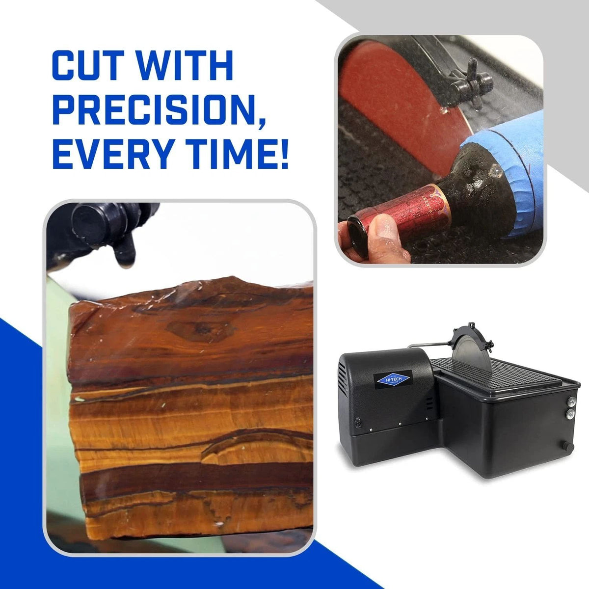 Hi-Tech Diamond 10" Slab Saw | Lapidary Saw Machine | Includes TWO Saw Blades