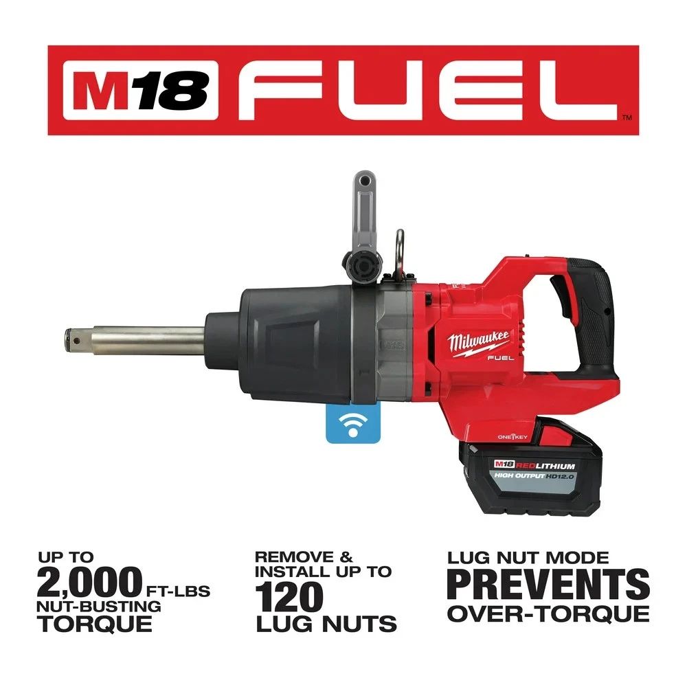Milwaukee 2869-22HD M18 FUEL 18V 1" D-Handle Anvil High Torque Impact Wrench Kit