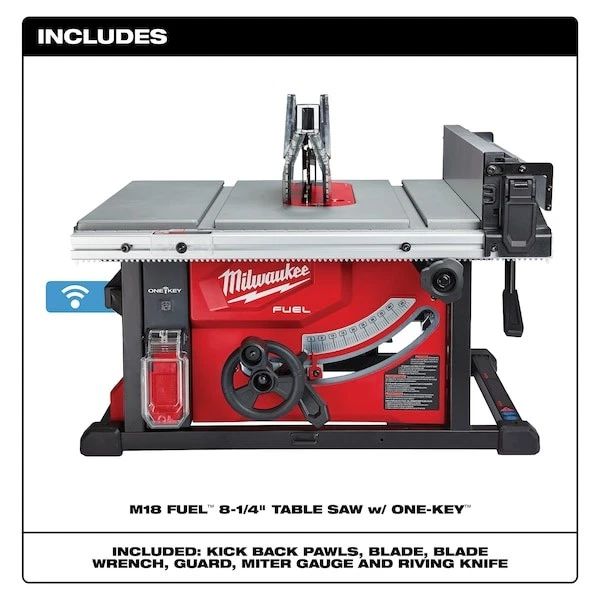Milwaukee Tool 2736-20 M18 Fuel 8-1/4" Table Saw W/ One-Key