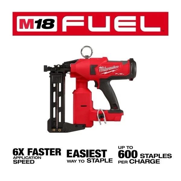 Milwaukee 2843-20 M18 18V Li-Ion Fuel Utility Fencing Stapler - Red