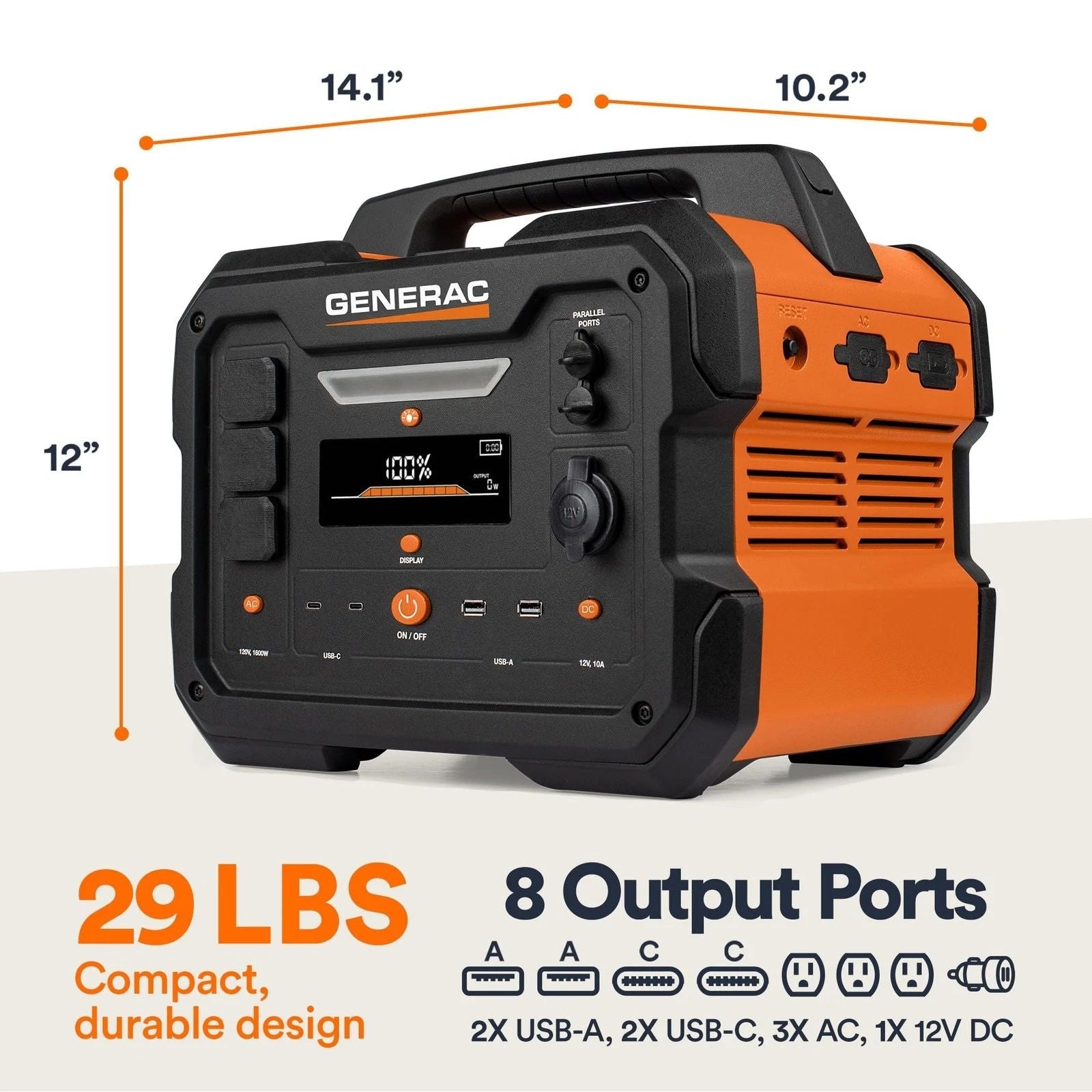 Generac GB1000 Portable Power Station G0080250 1086Wh Capacity*NEW*
