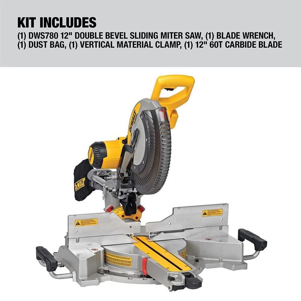 DEWALT 15 Amp 12 in. Double Bevel Sliding Compound Miter Saw w/ XPS Technology