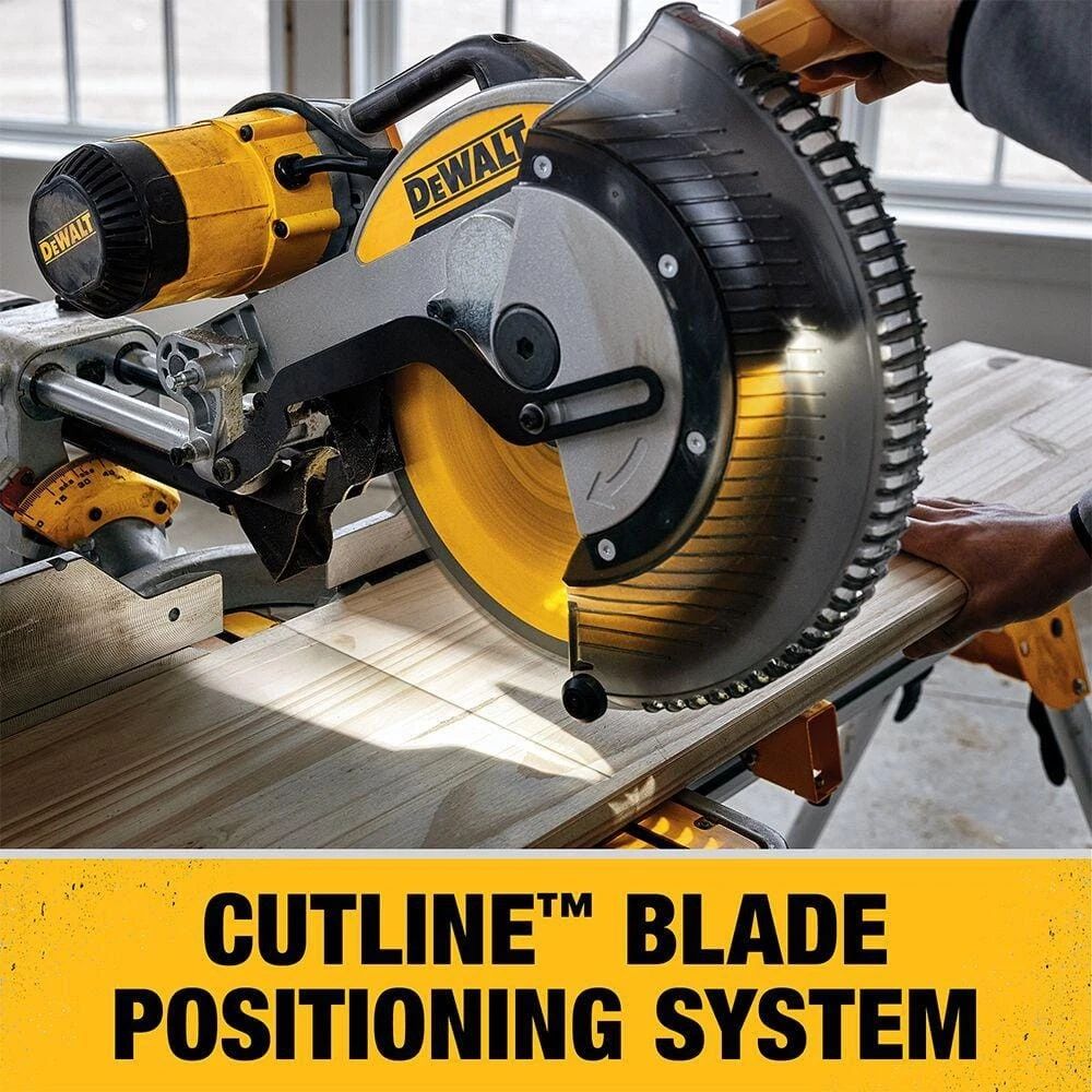 DEWALT 15 Amp 12 in. Double Bevel Sliding Compound Miter Saw w/ XPS Technology
