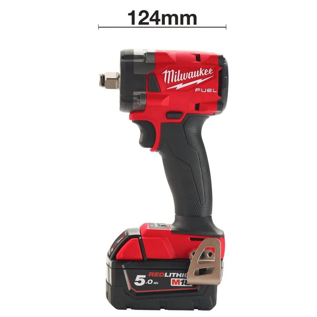 Milwaukee M18FIW2F12-502X 18V Fuel 1/2" Compact Impact Wrench Kit 2X 5.0Ah