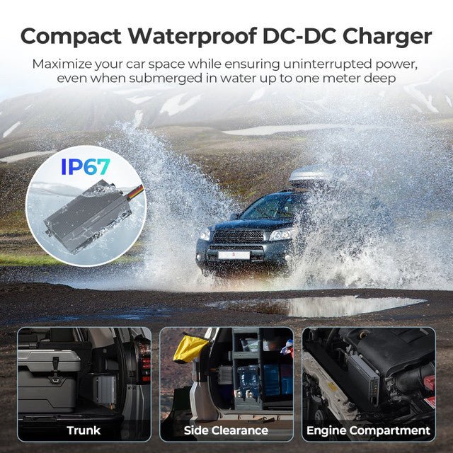 RENOGY 12V/24V IP67 50A DC-DC Battery Charger with MPPT + Renogy ONE Core