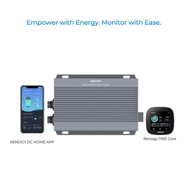 RENOGY 12V/24V IP67 50A DC-DC Battery Charger with MPPT + Renogy ONE Core