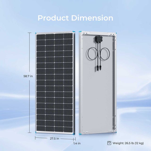 Renogy 200 Watt 12 Volt Monocrystalline Solar Panel + 40 Amp MPPT Solar Charge Controller