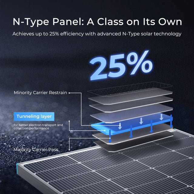 Renogy 250 Watt 16BB N-Type Bifacial Solar Panel