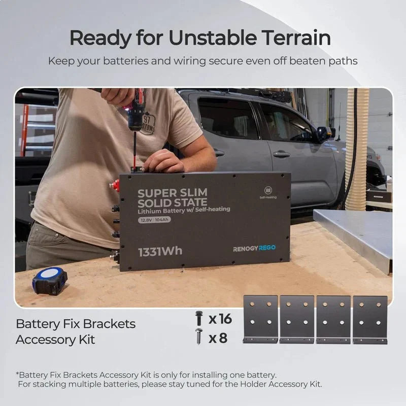 Renogy REGO 12V 104Ah Super Slim Lithium Iron Phosphate Battery with Self-Heating