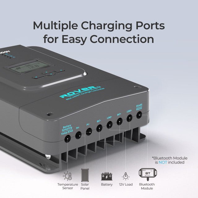 Renogy Rover 60 Amp MPPT Solar Charge Controller with BT-1 Bluetooth Module + Renogy One Core