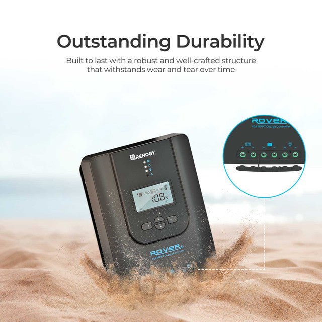Renogy Rover Li 40 Amp MPPT Solar Charge Controller + Bluetooth Module (BT2) & Renogy ONE Core
