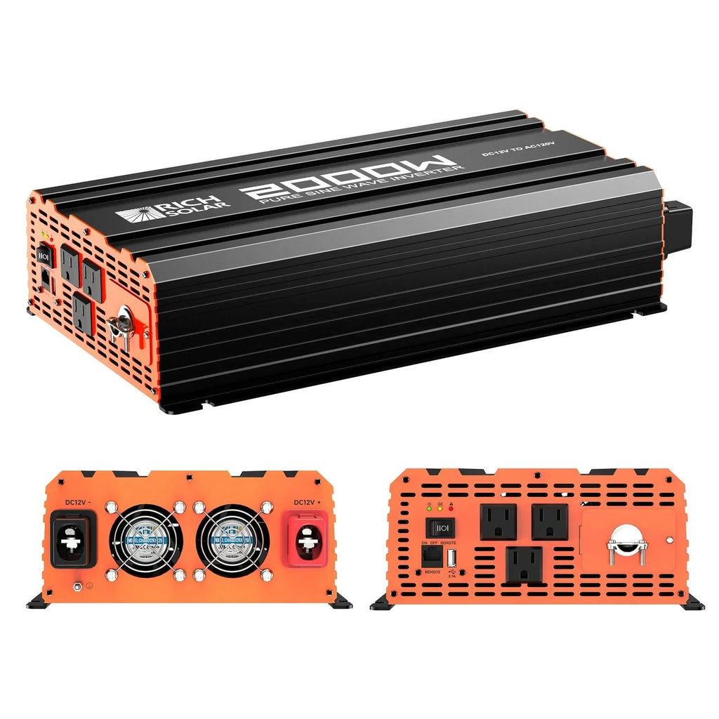 Rich Solar 2000 Watt 12V Industrial Pure Sine Wave Inverter