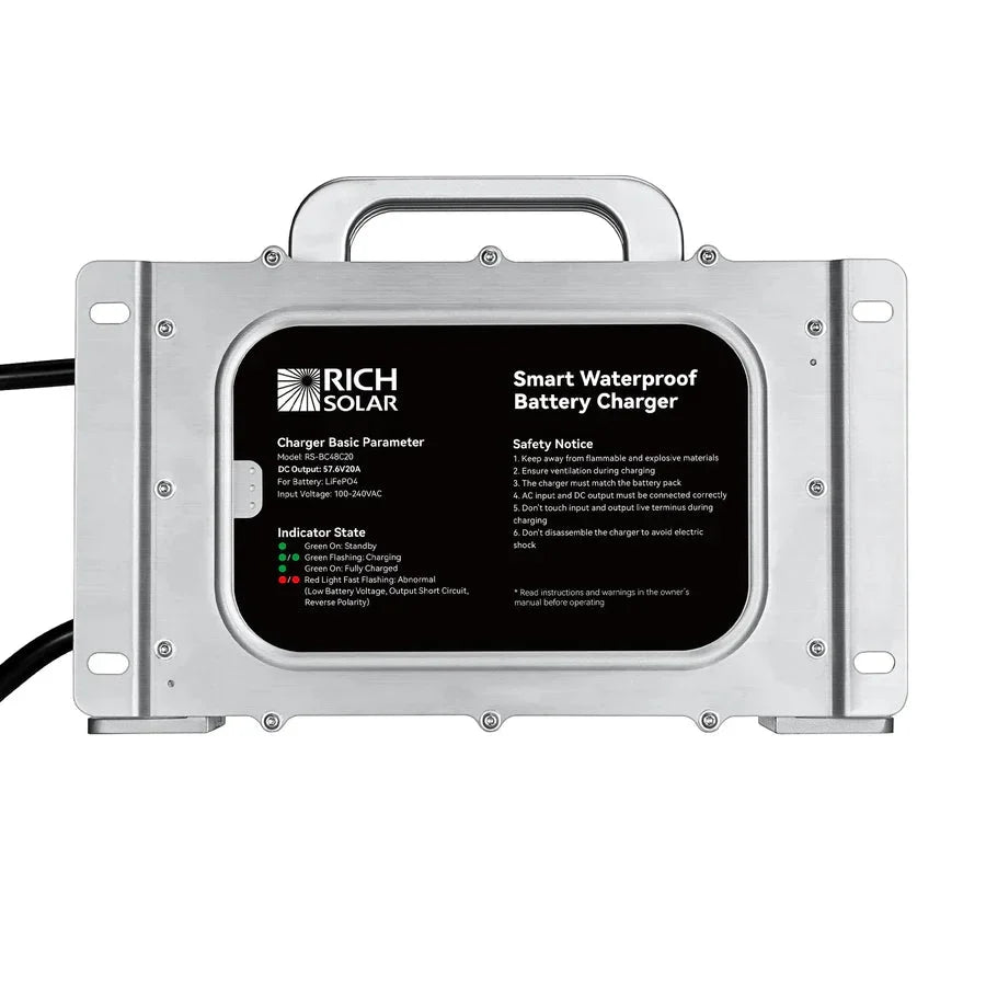 Rich Solar 48V (57.6V) Waterproof LiFePO4 Charger