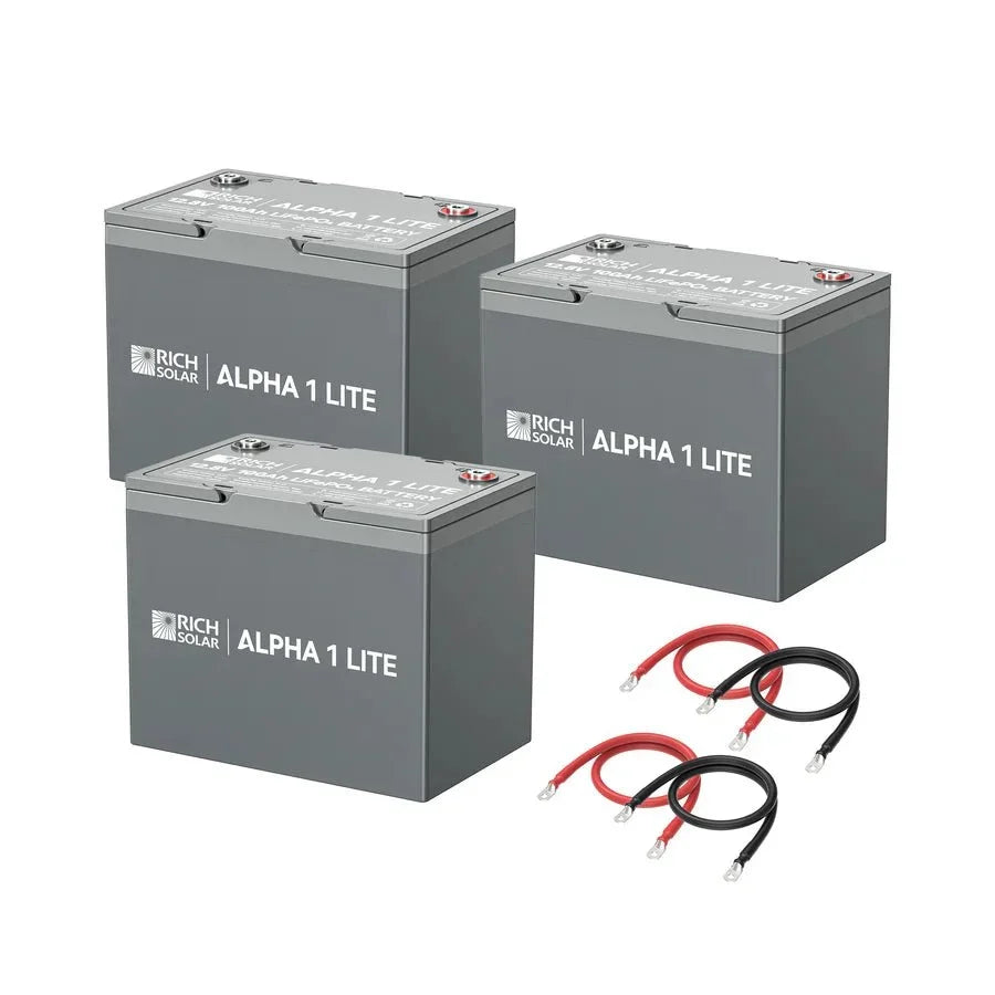 Rich Solar ALPHA 1 LITE 12V 300Ah LiFePO4 Off-Grid Lithium Battery Kit
