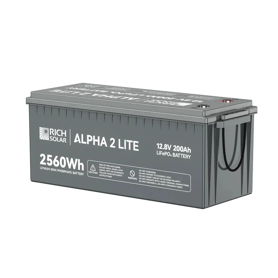 Rich Solar ALPHA 2 LITE 12V 200Ah LiFePO4 Lithium Battery