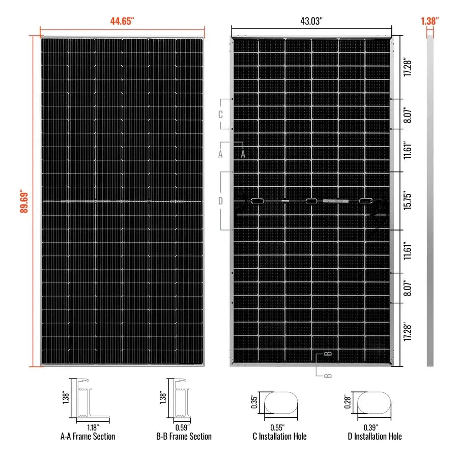 Rich Solar MEGA 580 Watt Bifacial Solar Panel