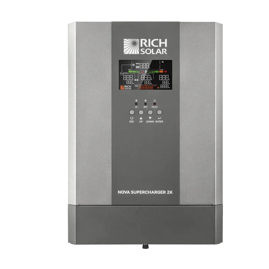 Rich Solar NOVA SUPERCHARGER 2K 2000W 12V Pure Sine Wave Inverter Charger