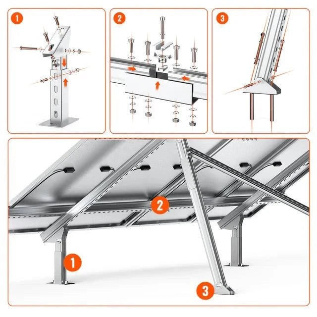 Rich Solar Solar Ground Mount Fits MEGA 100/MEGA 100 SLIM/MEGA 150