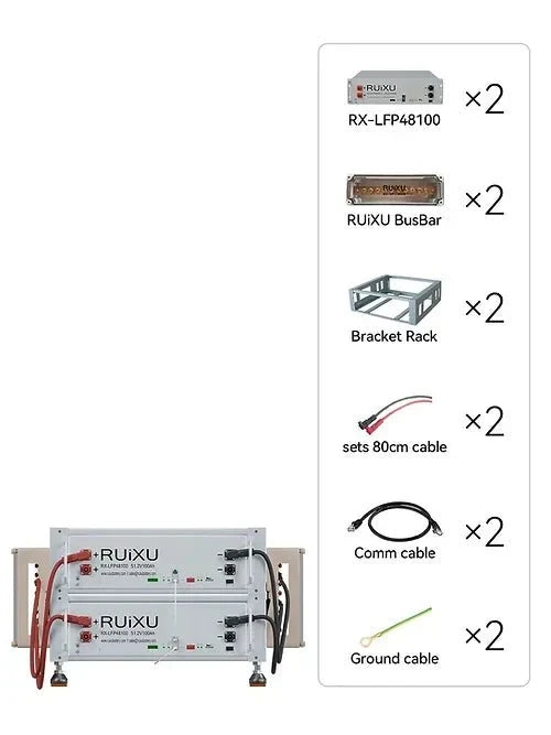 RUiXU Battery Optional Installation Method - Bracket Rack - Flexibility & Stackable