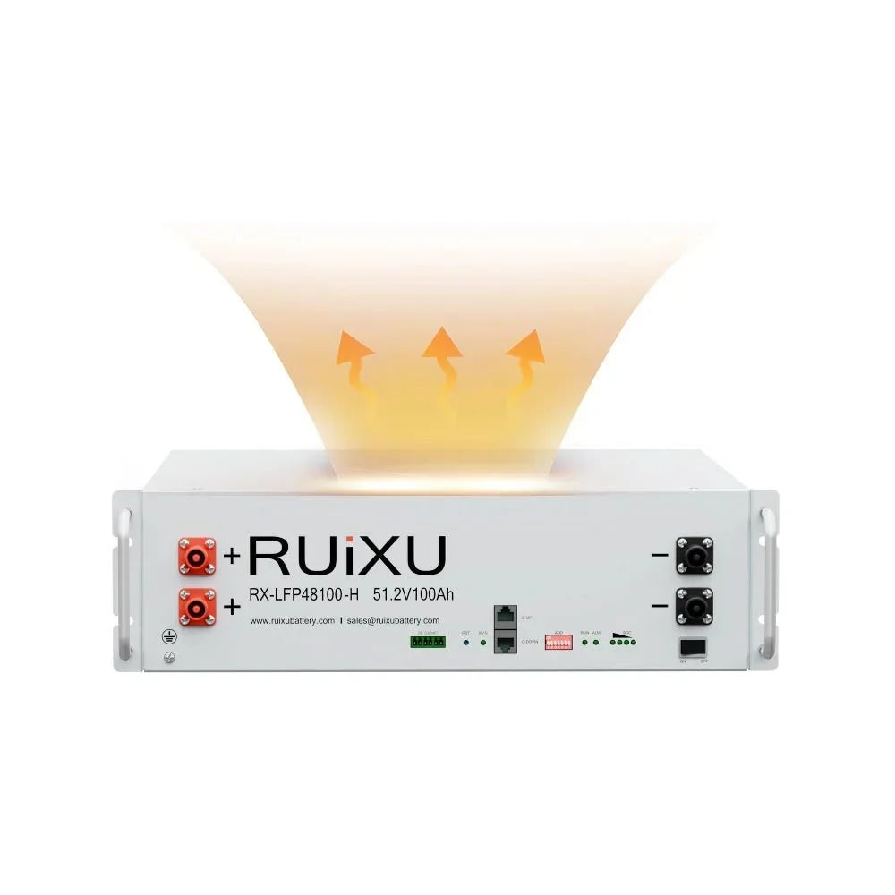 RUiXU RX-LFP48100-H 51.2V 100Ah Rack Mounted Self-Heating LiFePO4 Battery